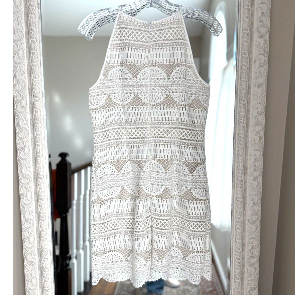 White House Black Market White Lace Shift Dress - Picture 2 of 6
